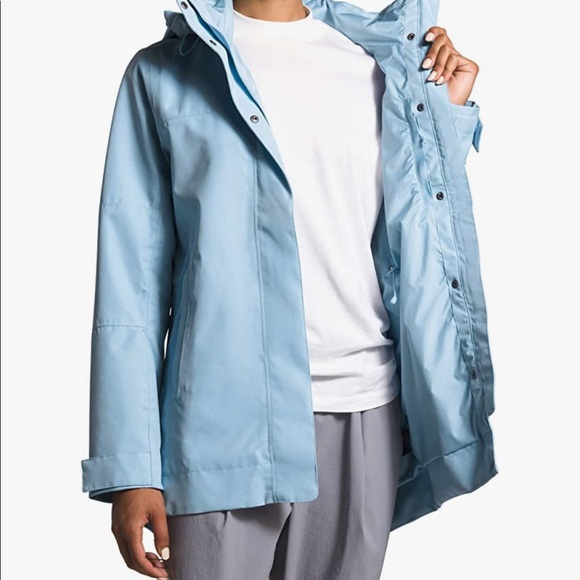 Northface west oak city trench jacket in blue - Picture 2 of 15